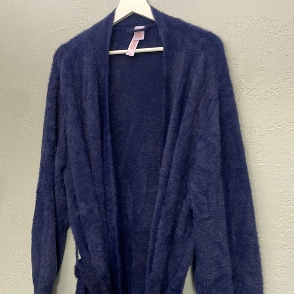 SAVAGE x Fenty (XL/1X) Fluff it Up Robe in Navy Blue - Picture 5 of 12